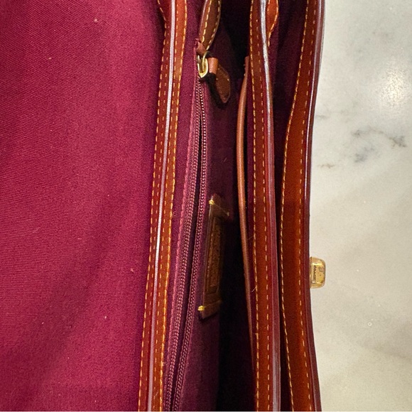 Coach Brown Leather & Signature Canvas Crossbody Bag - Picture 4 of 8